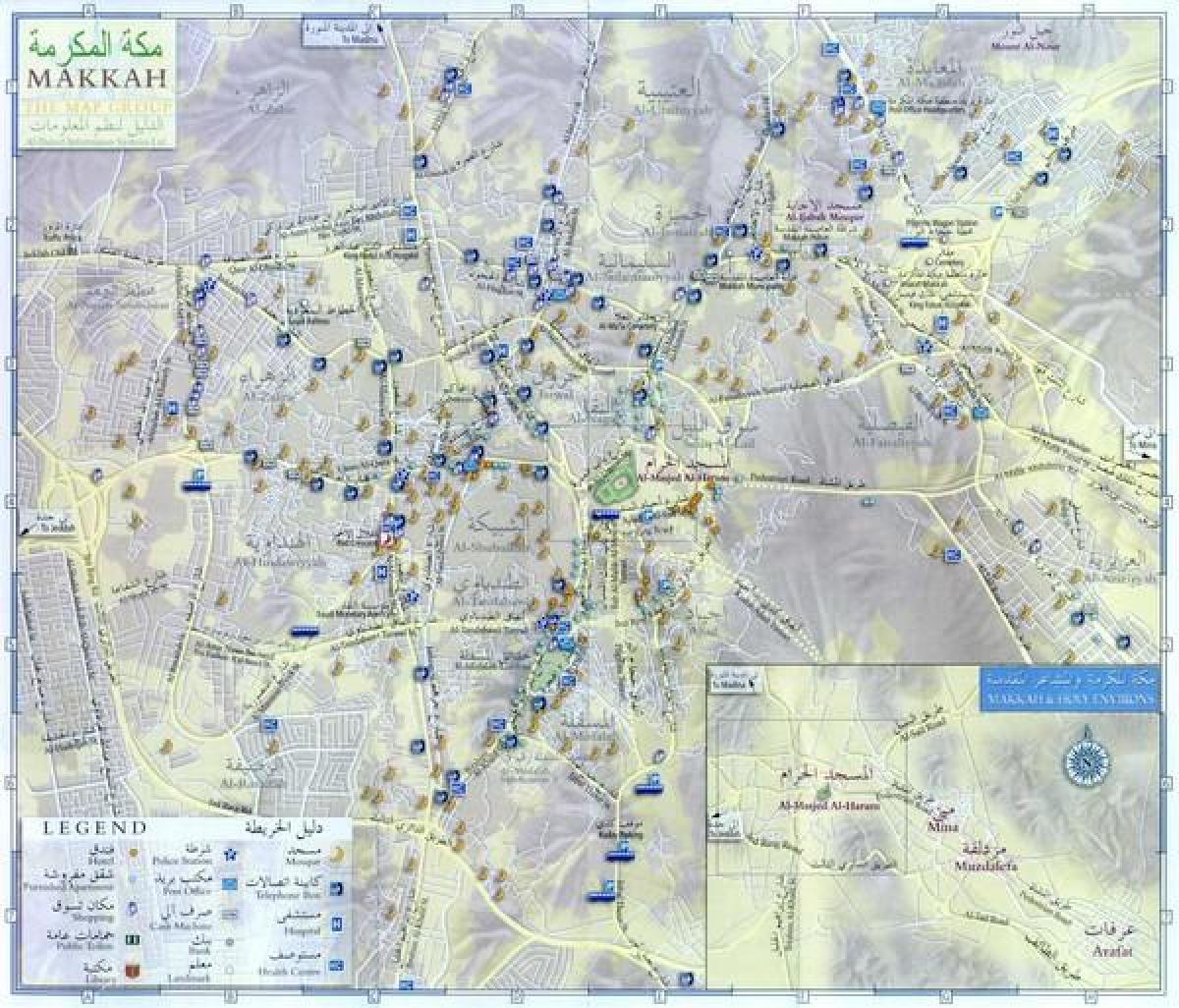 Straßenkarte von Mekka Stadt