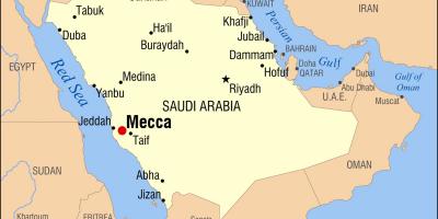 Karte der hijra-road-Mekka