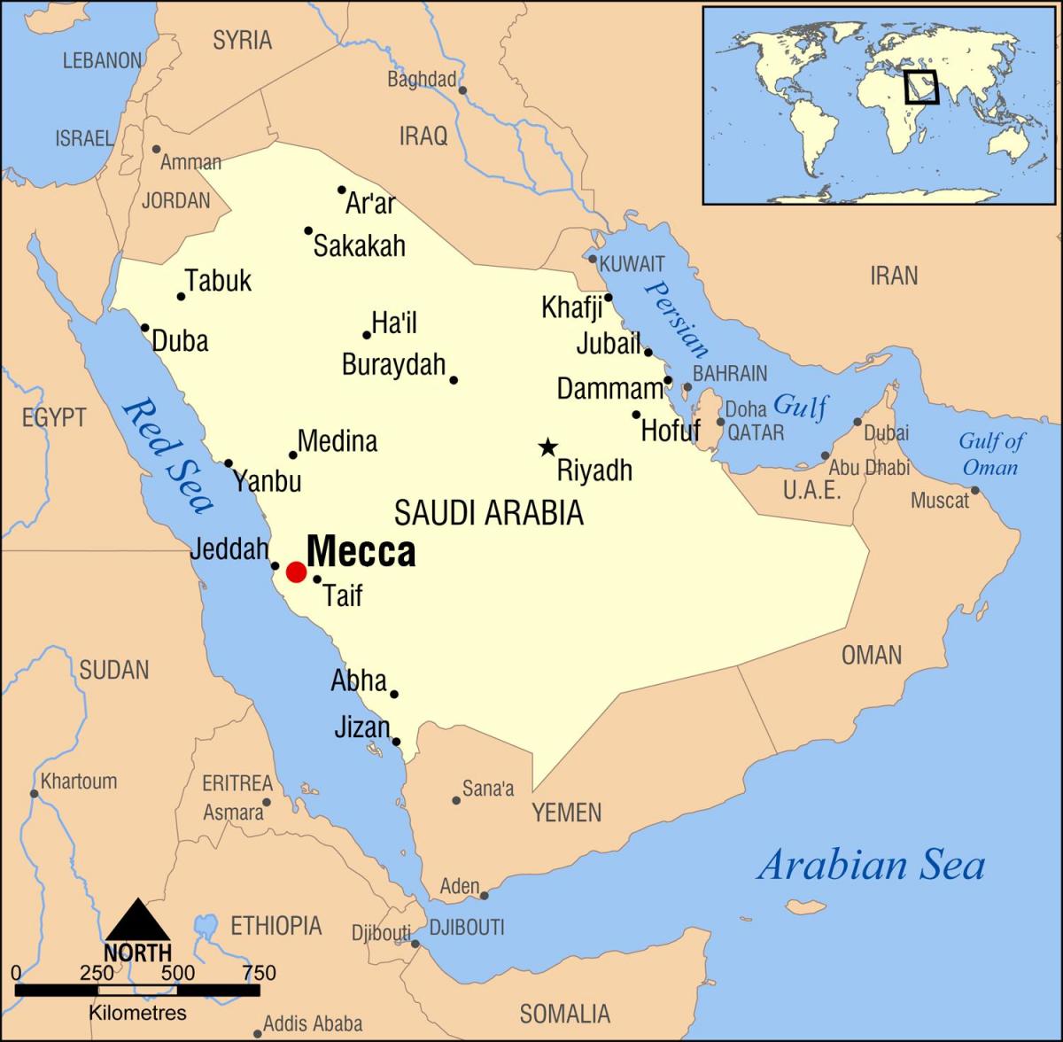 Karte swissotel Makkah Landkarte